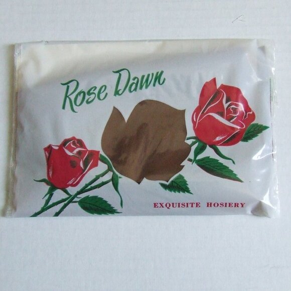 Rose Dawn stockings vintage unused beige thigh high NWOT nylons pantyhose new - Picture 1 of 7